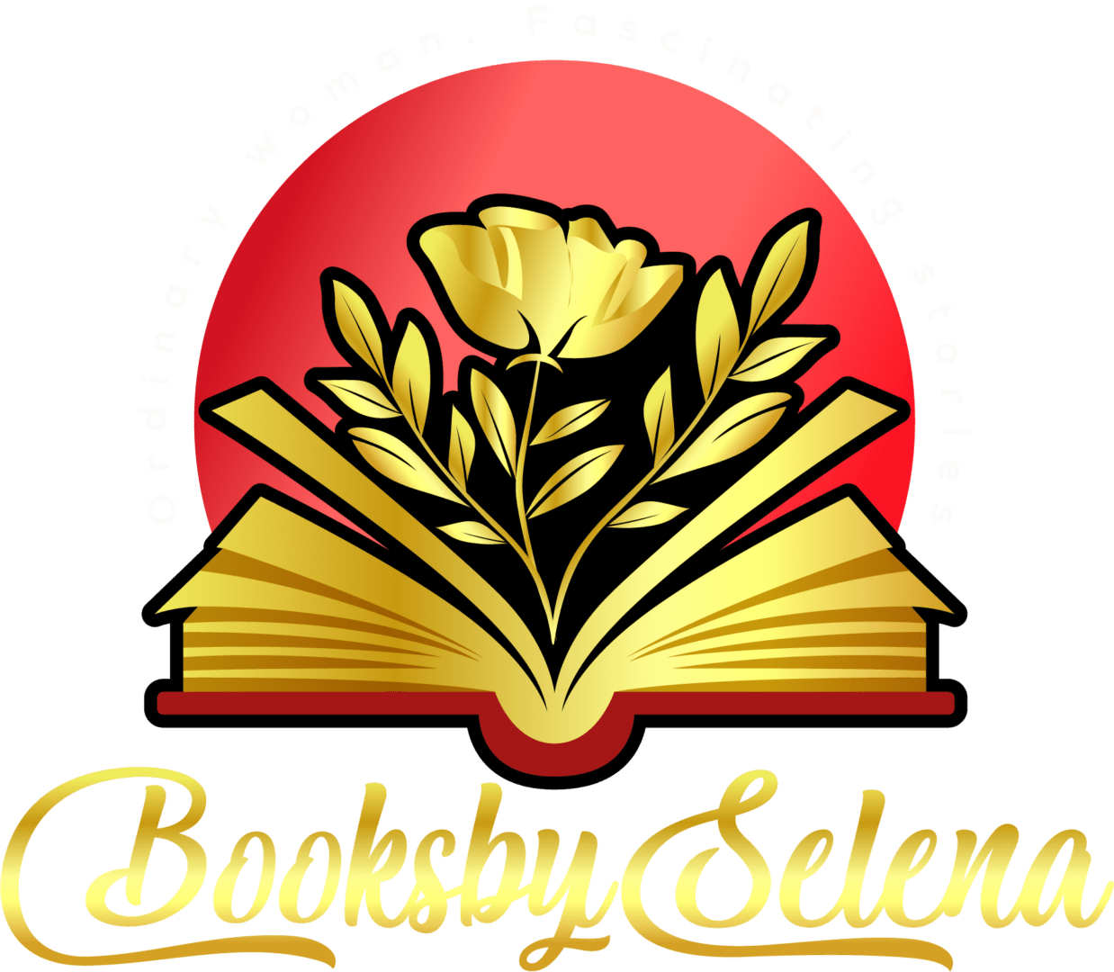 A logo for booksbyselene, an online bookstore.
